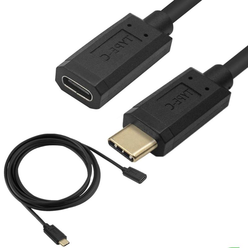 Кабель USB Type C - USB C 10 Гбит/с, Позолоченный, Шнур для быстрой зарядки, Разъем, Кабель для передачи данных для мобильного телефона, Ноутбука