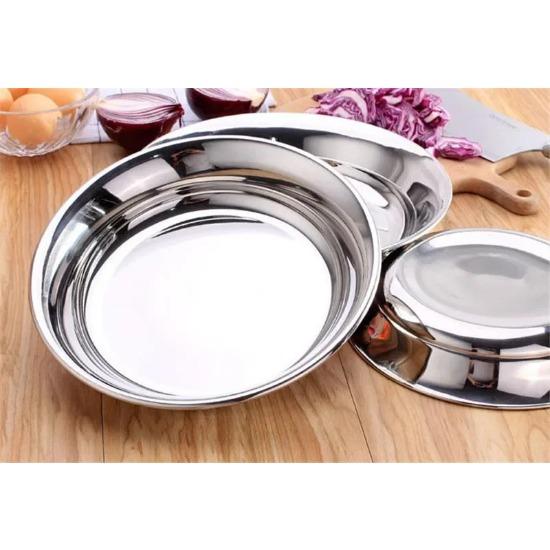 Высококачественная тарелка из нержавеющей стали 304 для супа, фруктов, десерта, прочная посуда, миски, кухонные принадлежности, рыбная тарелка bandeja