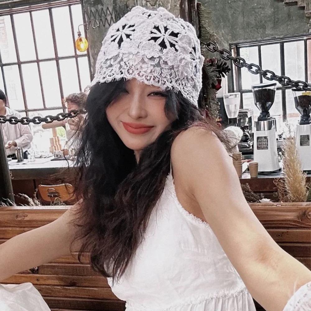 Hollowed Out Skullies Hat Breathable Summer Headwear NEW Beanies Cap