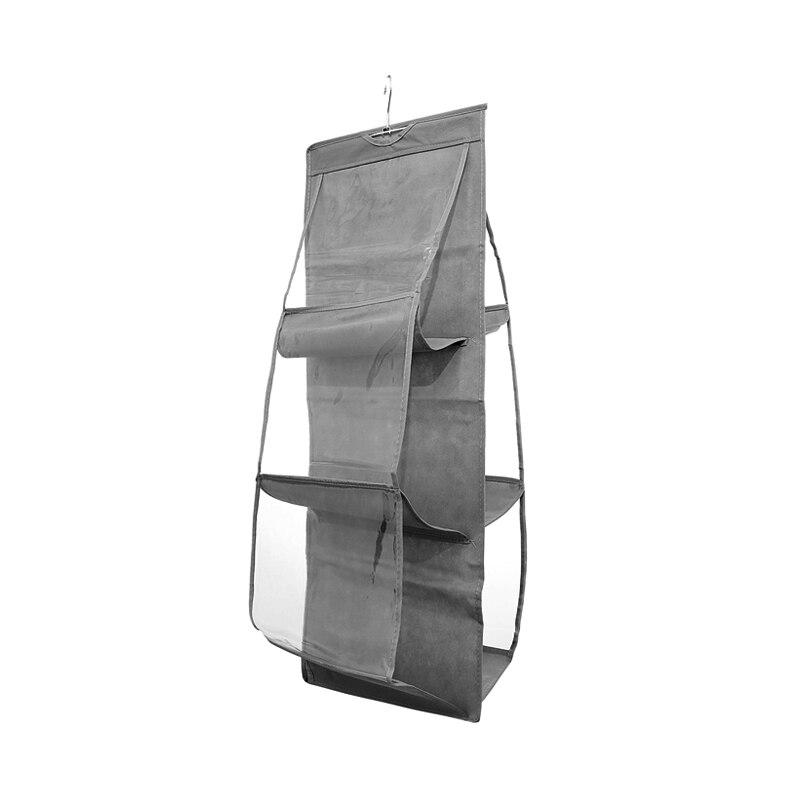 Подвесная сумка с 6 карманами, прозрачная сумка для хранения, прозрачный домашний органайзер для гардероба, сумка для обуви с вешалкой