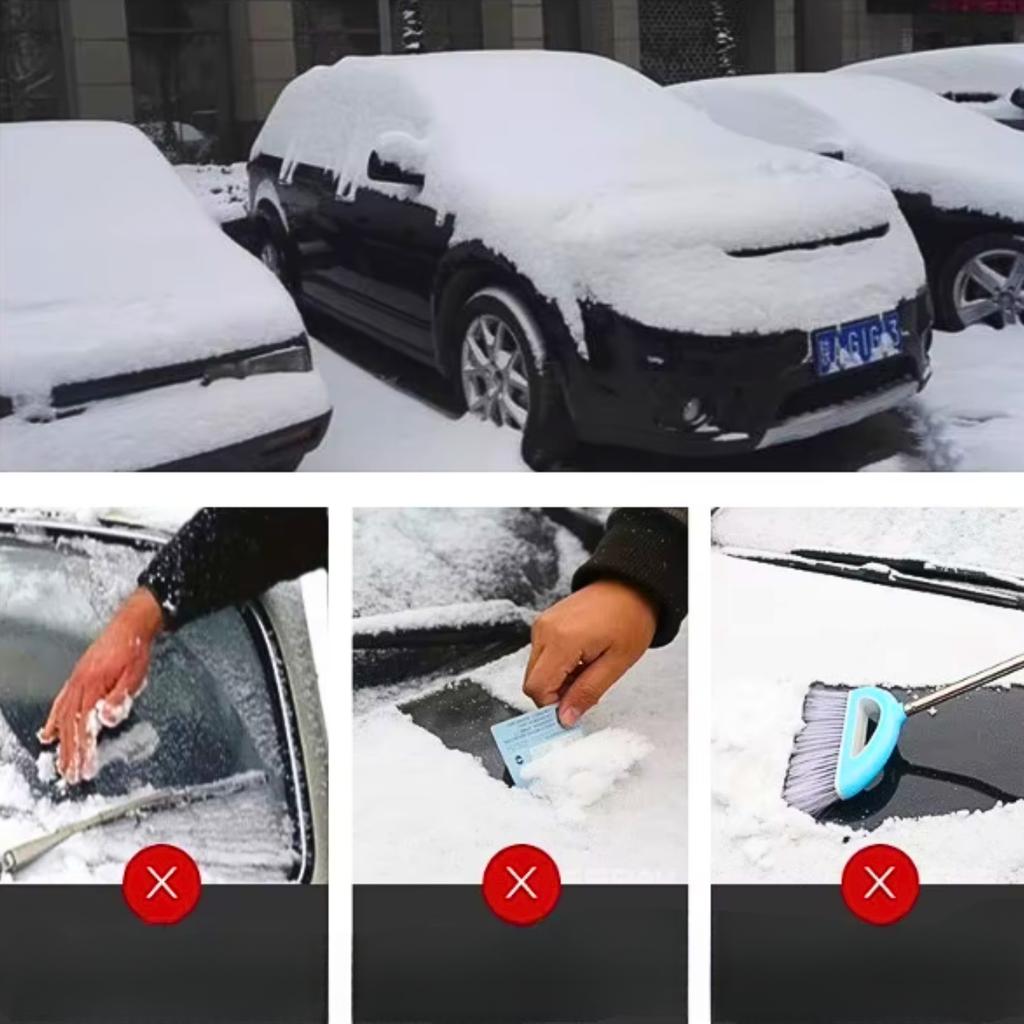 Conical Ice Scraper For Cars 2 In 1 Plastic + Funnel
