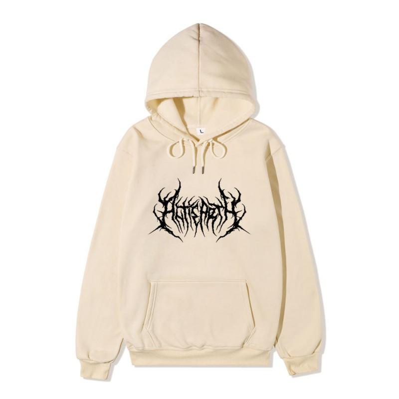 Unisex Gothic Hoodie Oversized Streetwear Hip Hop Harajuku Style Cotton Long Sleeve Sweatshirt Teens