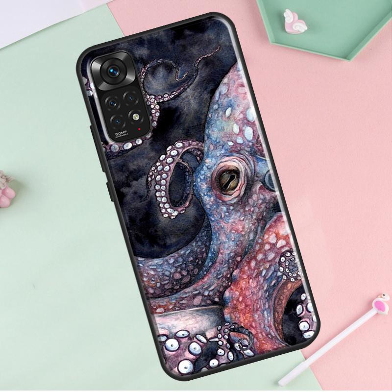 Чехол «Осьминог» для Redmi Note 12 Pro Plus для Redmi Note 10 8 9 11 Pro 12S 11S 10S 9S 9C 10C 12C