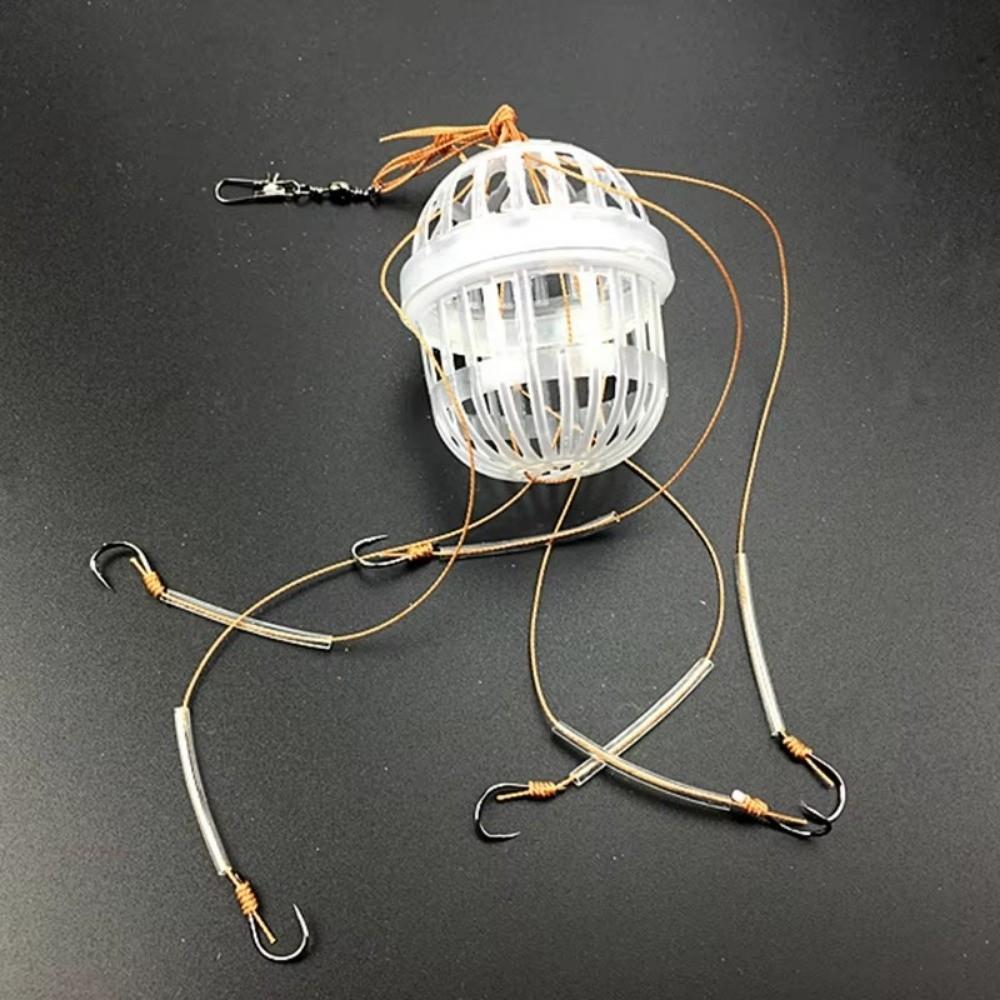 Plastics Fishing Hooks with Six Strong Hooks Sea Box Hook New Explosion Baits Cage Tackle Tools