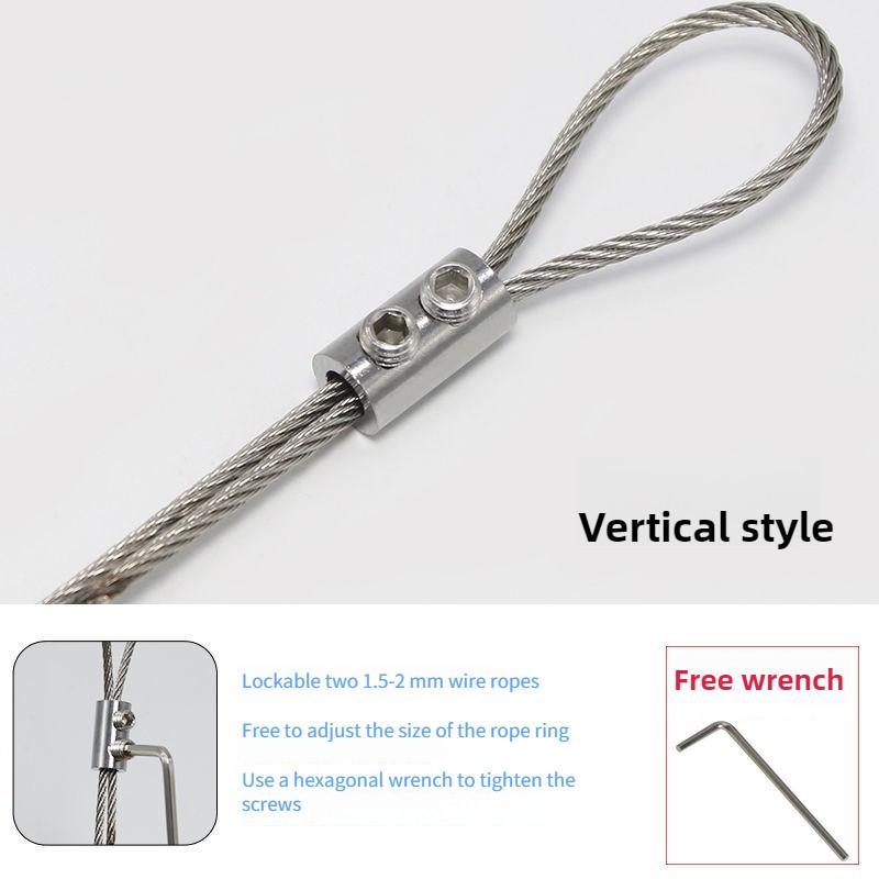 Стальной трос Пряжка Блокирующая втулка Замок Нержавеющая сталь Самоблокирующийся патрон Универсальная пряжка Полная коллекция Фиксированная пряжка