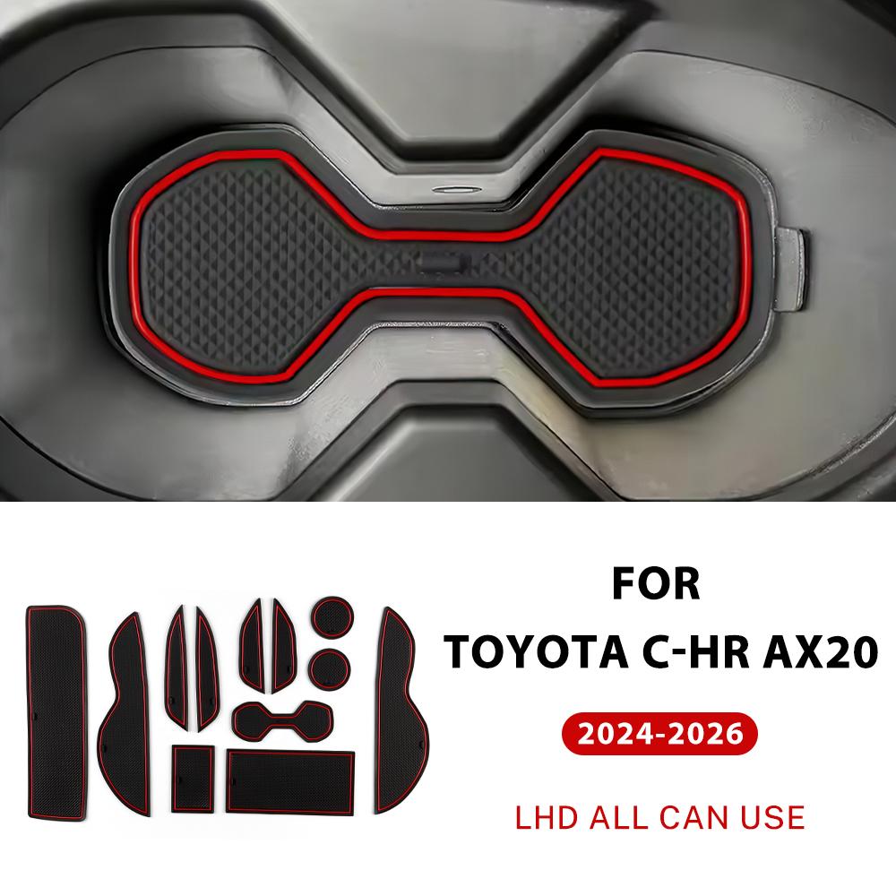Silicone Anti-Slip Mat for Toyota C-HR AX20 Hybrid 2024-2026 | Waterproof Dust-Proof Door Groove Pad