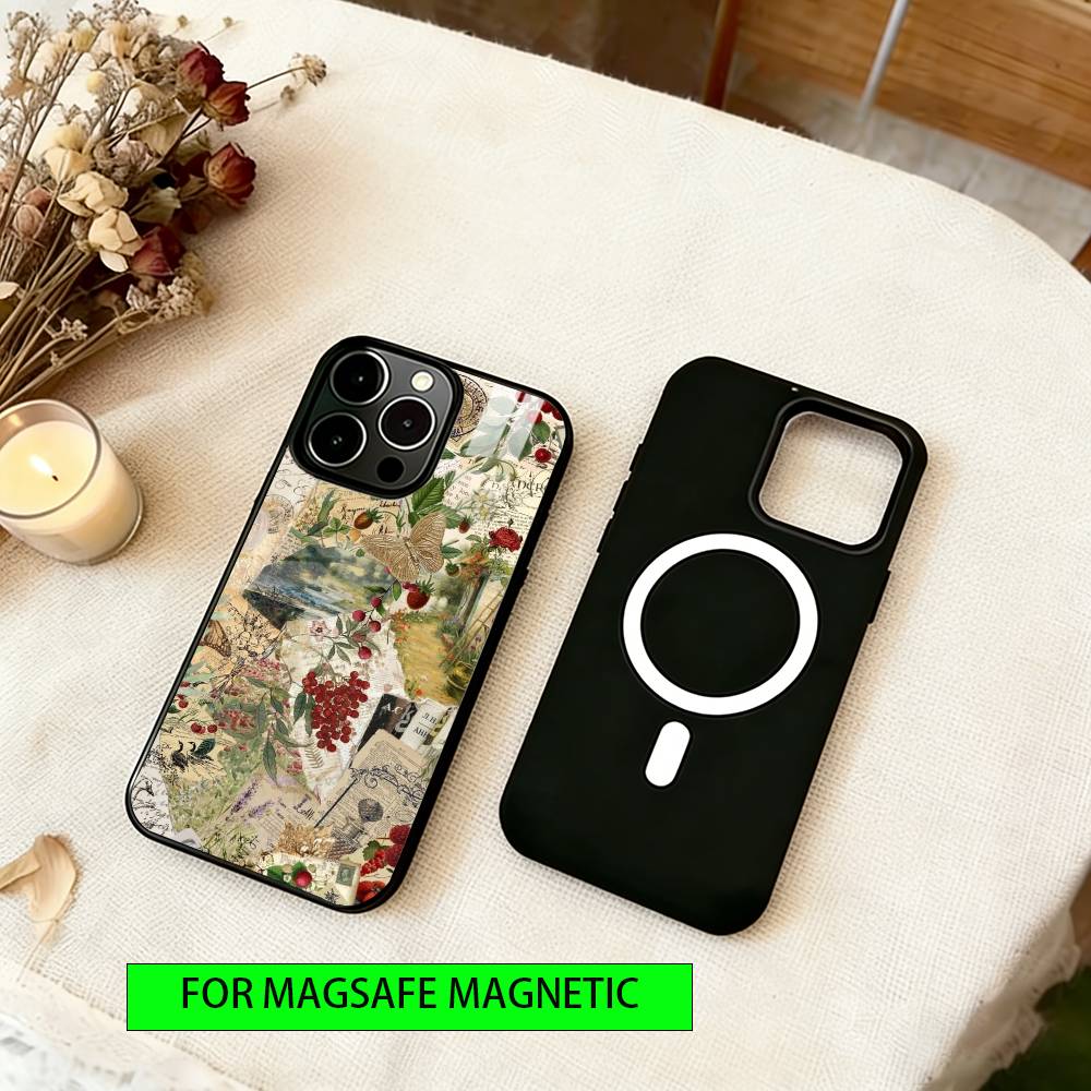 Forest Collage Phone Case For iPhone17,16,15,14,13,12,11 Plus,Pro Magnetic For Magsafe Wireless Charging
