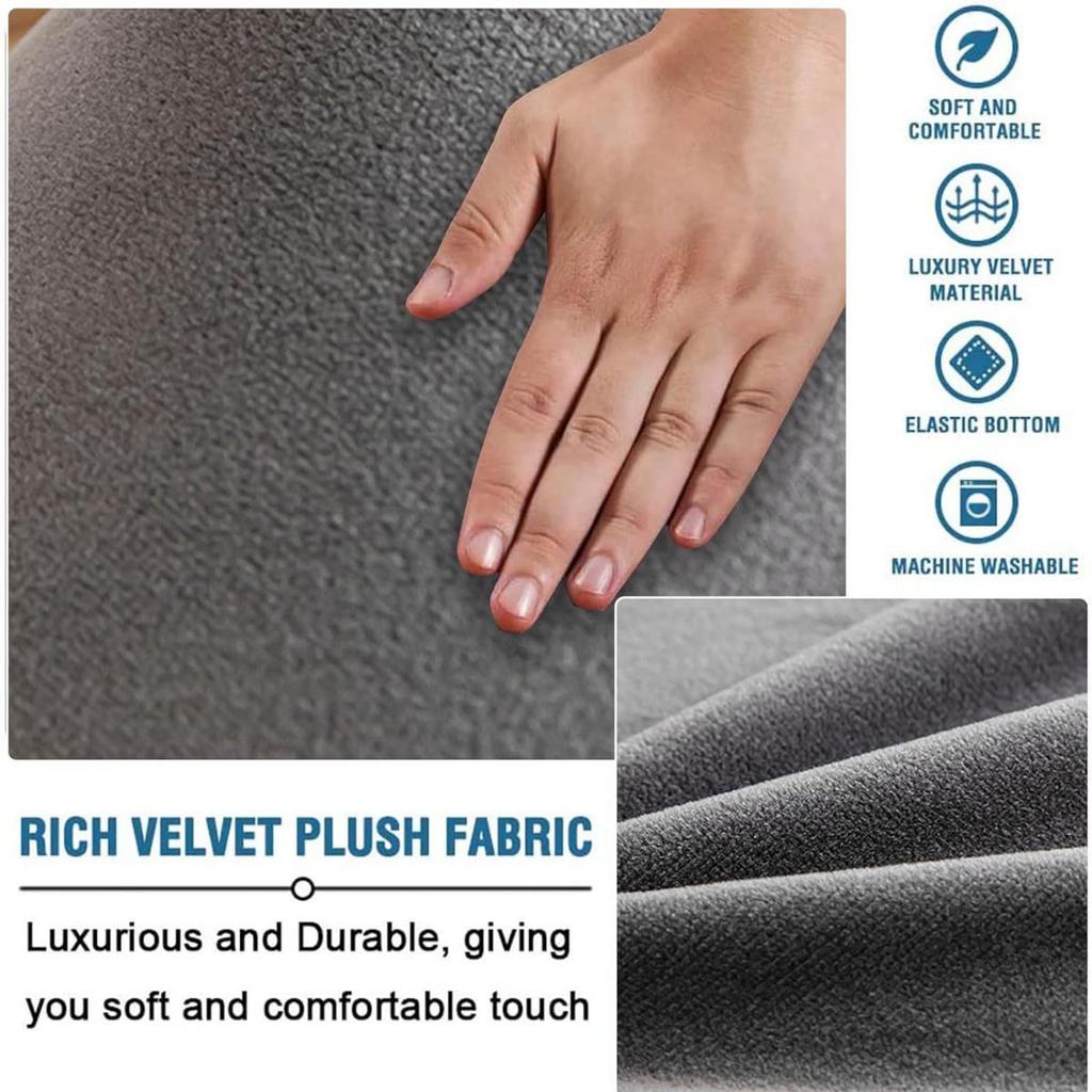Office Chair Cover Super Soft Velvet Stretch Washable Dustproof Protectors Computer Desk Armless Chair Slipcover