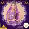 Wemitas Halloween Cosplay Belly Dance Costume Set, Aladdin and Jasmine Costume (Purple)
