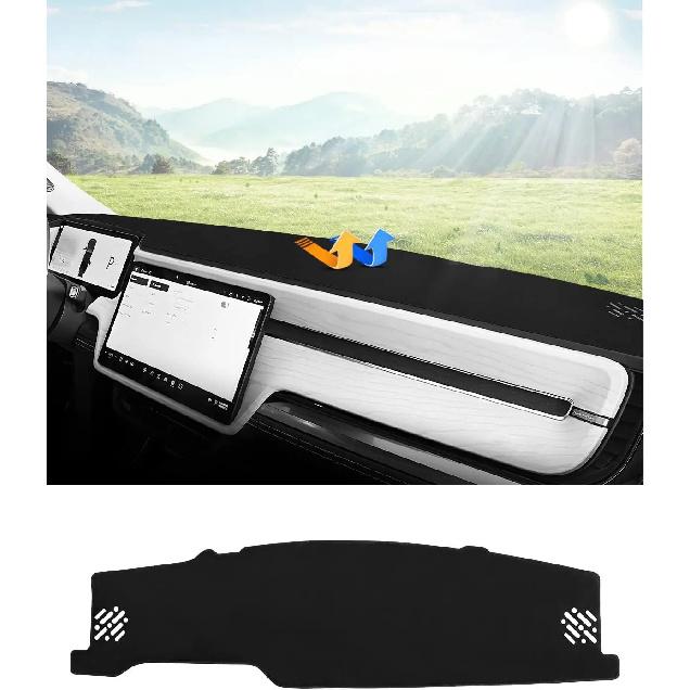 Flannel Dashboard Cover for -2026 Rivian R1T - Sun Shade Anti-Glare UV Protection