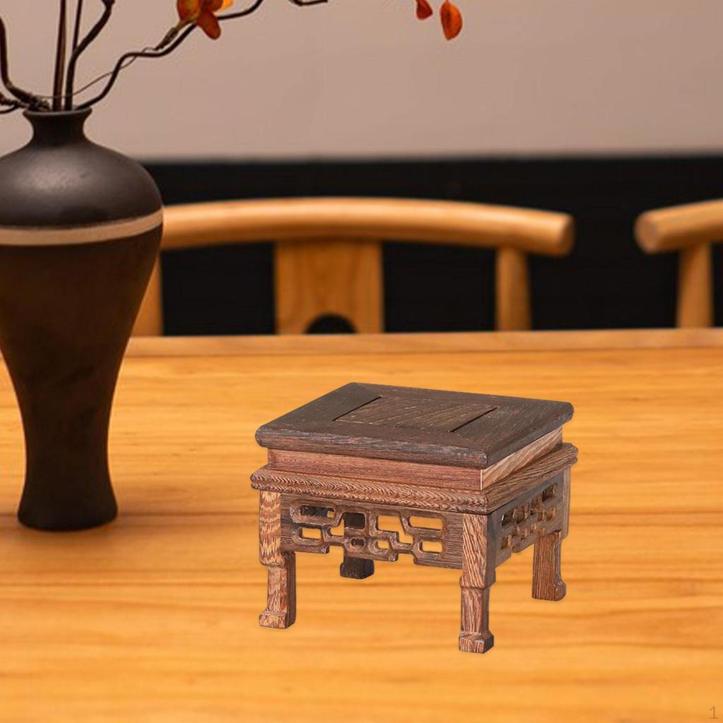 Настольная подставка для цветочного горшка, подставка под деревянное основание, держатель для цветочного горшка для внутреннего и наружного использования