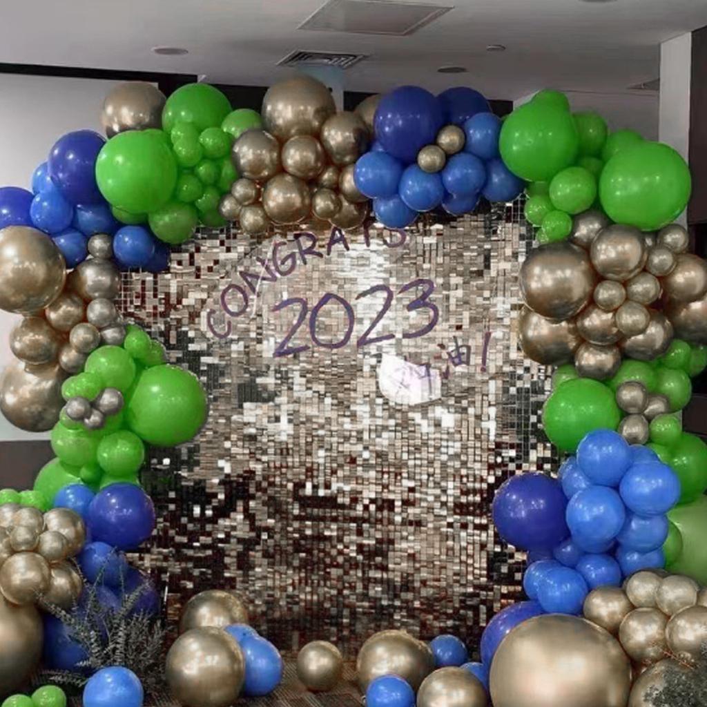 24PCS Shimmer Wall Panels Translucent Frame Shiny Sequin Backdrop Panel for Wedding Birthday Stage Decoration 30x30CM