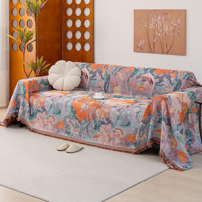 Funda Sofa Home Синель Гавайи Цветок Диван Коврик Пледы Всесезонный Кемпинг Пикник Чехол Диван Чехол