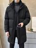 Men's Winter Trendy Mid-Length Hooded Cotton Jacket, Hong Kong Style, Korean Version, Plus Size Available