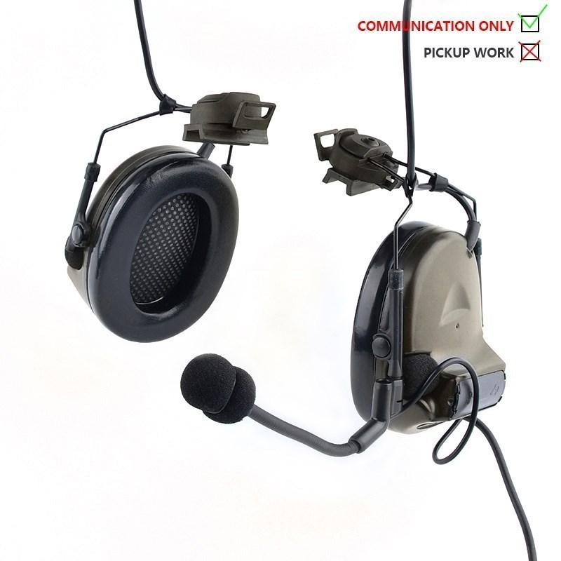 Тактическая гарнитура WADSN Comtac II для охоты C2, наушники для стрельбы с Kenwood U94 PTT, адаптер для шлема, мягкие наушники