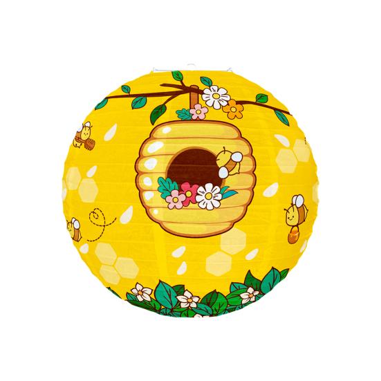 Подвесной бумажный фонарь, украшение, экологически чистый, без запаха, легко собирается, бумажный фонарь с пчелиной тематикой, украшение для праздничной вечеринки