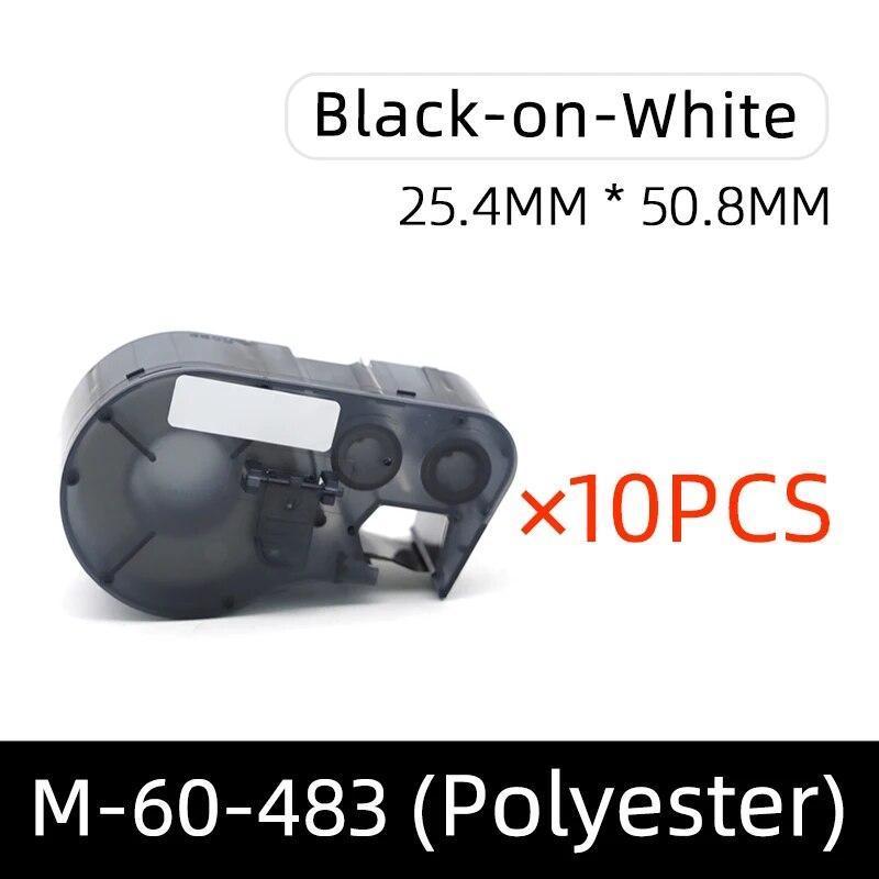 Совместимая лента для этикеток M-47-483/422 M-49-422 M-60-483 BMP-41 BMP-51 Лента для принтера с подключением к ПК BMP-53 Полиэстеровая лента для этикеток 25,4