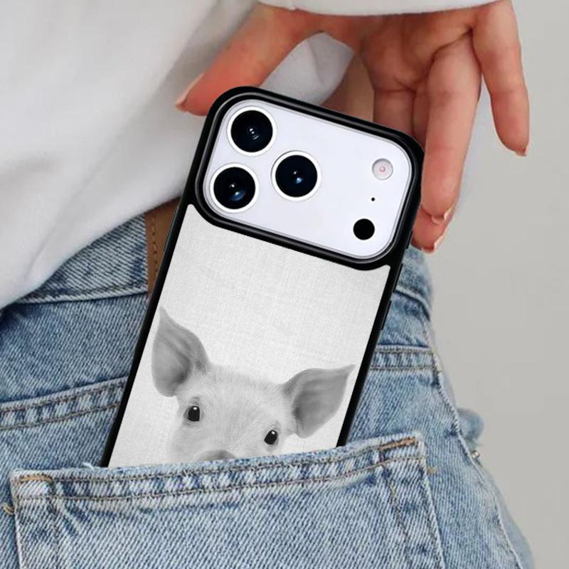 Милый чехол для телефона со свиньей для iPhone 16e 15 14 13 12 17 Pro Max Plus Air 17pro Cover Coque