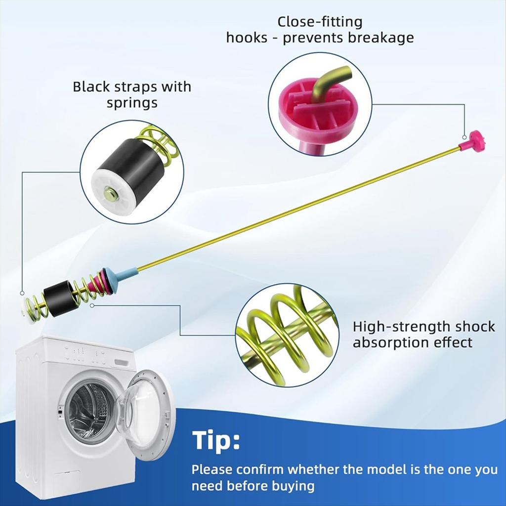 Washing machine boom 4PCS DC97-05280W WA50R5200AW WA50R5400AV Washer Suspension Rod Assembly 27.3inch