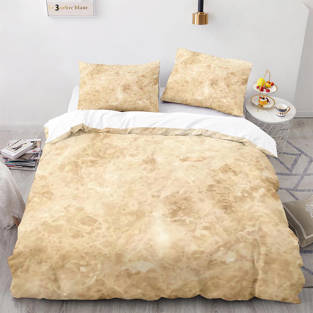 Marble Duvet Cover Set King/Queen Size White Gold Abstract Marble Texture Printed Bedding Set Abstract Polyester Quilt Cover