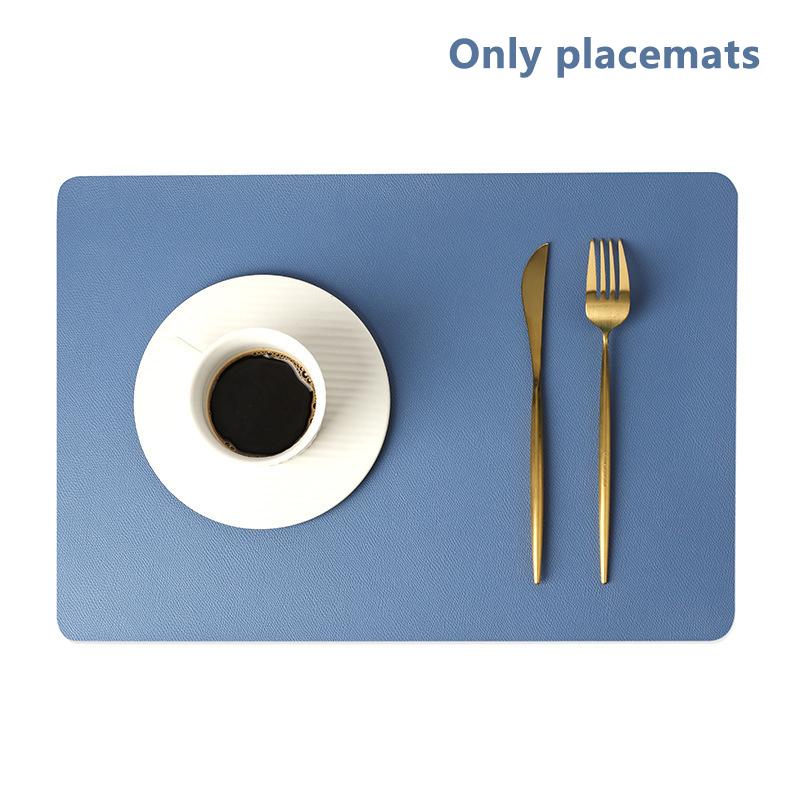 Double-Layer Leather Table Mat Nordic Heat-Proof Placemat Insulation Waterproof Oil-Proof Table Mats For Home Hotel Decoration