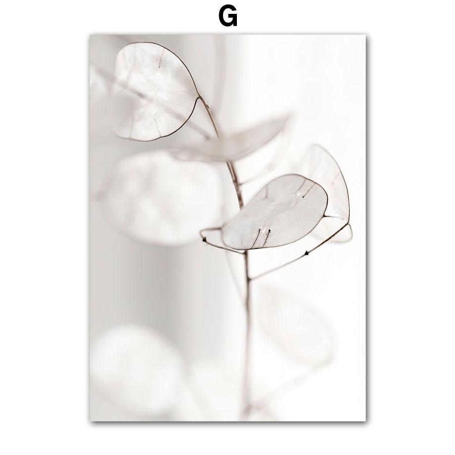 Белый пляж тыква птица цветок листья настенная живопись на холсте плакаты на скандинавскую тему и принты настенные панно для декора гостиной