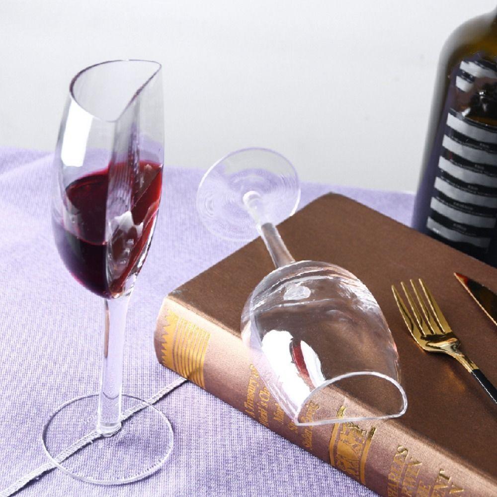 Creative Clear Half Wine Glass Long Stemmed Vintage Half Goblet 140ml Champagne Glasses Pub