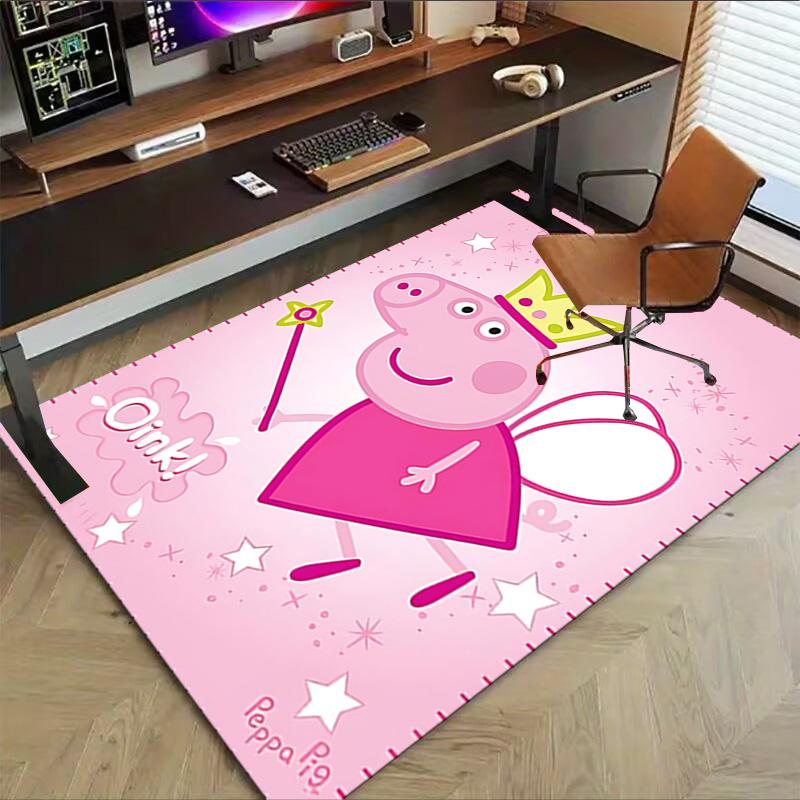 1pc Peppa Pig Fairy Tale Carpet for Playroom Bedroom Living Room Sofa Home Decor,kids Game Area Rug Non-slip Floor Mat Y723127