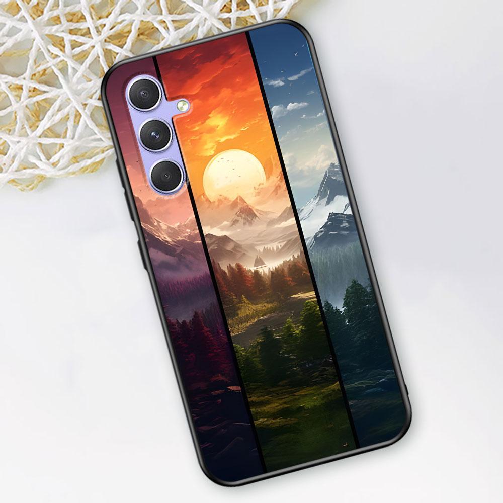 Чехол с пейзажем и горами для Samsung Galaxy A51 A53 A54 A31 A52 A12 A13 A21s A22 A32 A11 A22 A33 A41 A52s A73 A14 TPU Чехол для телефона