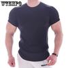 Crew Neck Slim Breathable Running Speed Dry Sports Short Sleeve Men's Fitness T-shirt Muscle Line Top