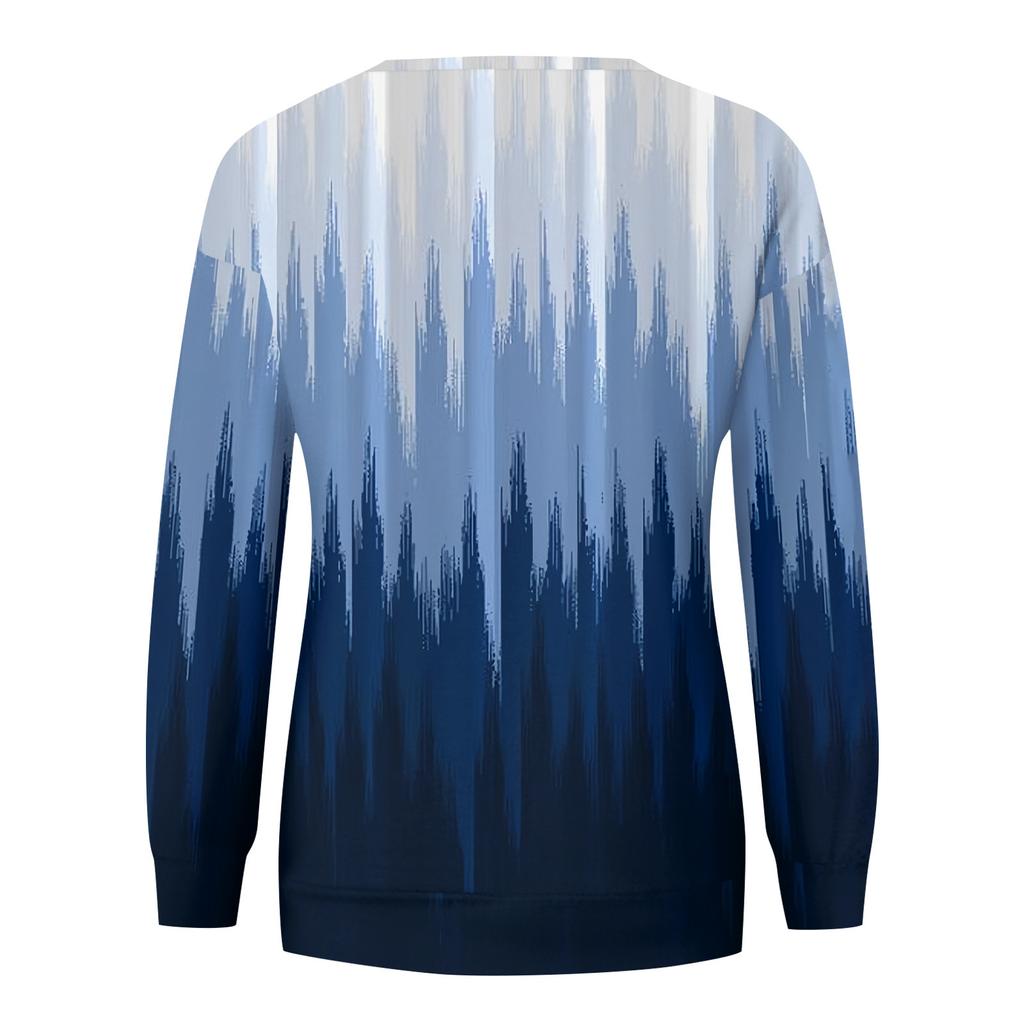 Женская толстовка с принтом, повседневная удобная свободная легкая женская толстовка с длинным рукавом и круглым вырезом