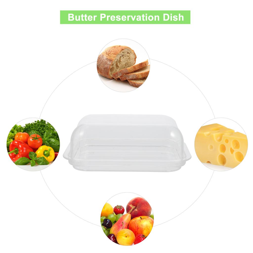 Food Containers with Lids Butter Box Dish Home Tableware Restaurant Household Cover