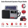 Солнечное Портативное FM-радио Перезаряжаемый Bluetooth-динамик USB TF-карта MP3-плеер с функцией записи Светодиодный фонарь Радио FM-приемник
