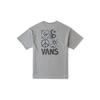 Vans Удобная футболка с круглым вырезом и коротким рукавом с забавным принтом, топы унисекс, серые VN000GTPHTG