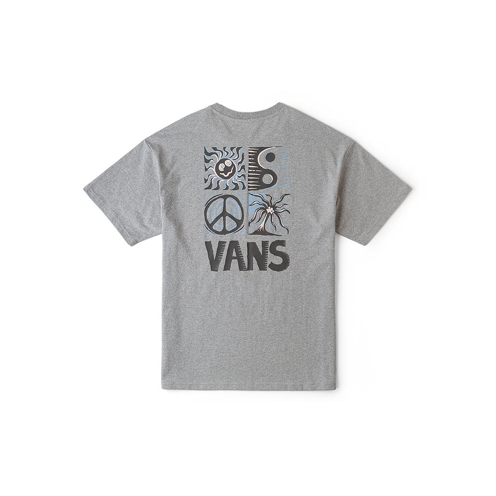 Vans Удобная футболка с круглым вырезом и коротким рукавом с забавным принтом, топы унисекс, серые VN000GTPHTG