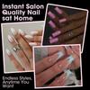 Xiaomi 576Pcs Soft Gel Nail Tips 16 Sizes Full Cover False Nails Almond Coffin Pre-filed Nail Extension Tips DIY Manicure Press On Nail