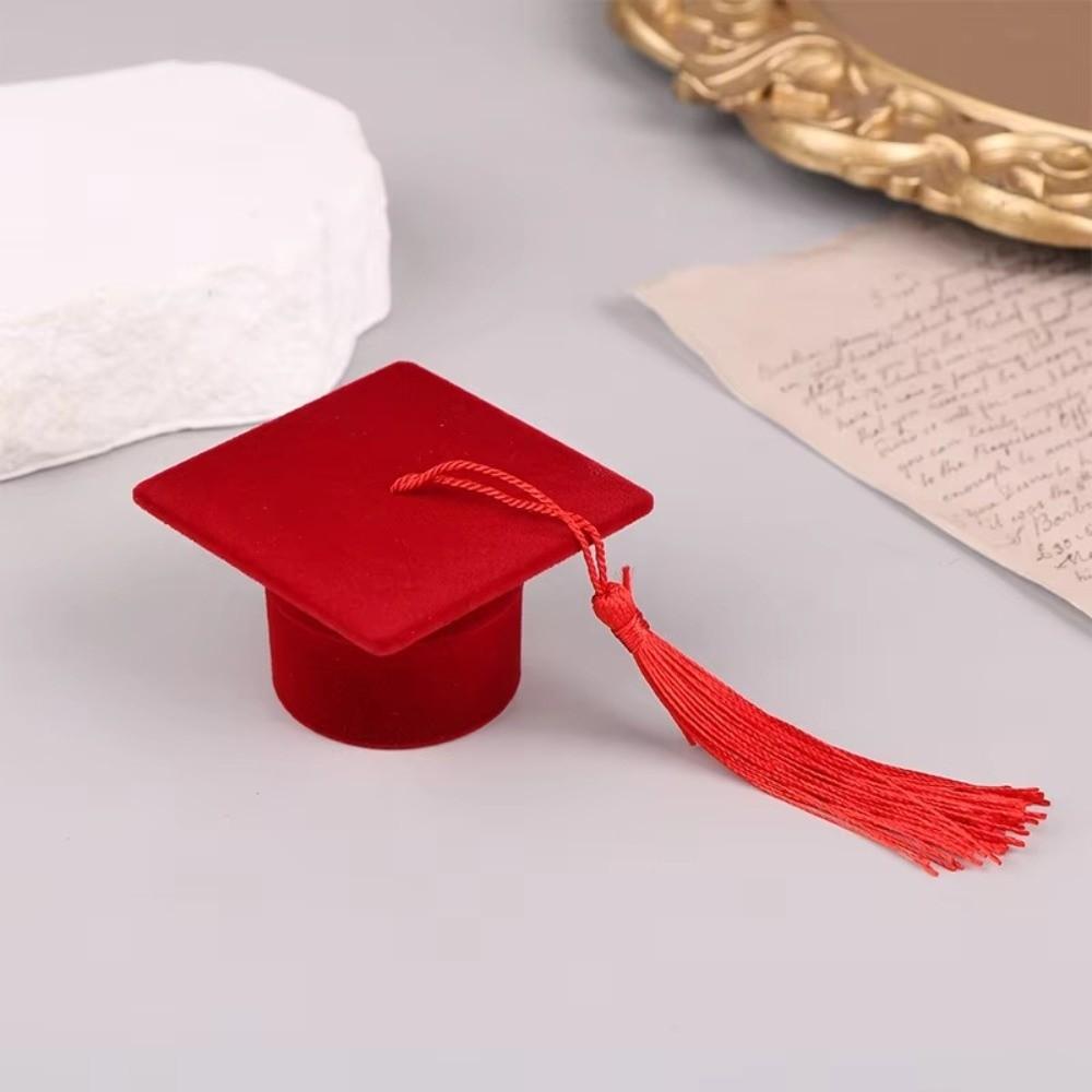 Composites Doctoral Hat Ring Box Earrings Packaging Box Student Graduation Season