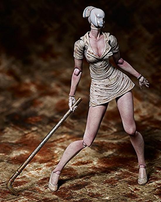 FREEing Figma Silent Hill 2 Медсестра с головой-пузырём раскрашенная подвижная фигурка для перепродажи Немасштабная ABS&ПВХ