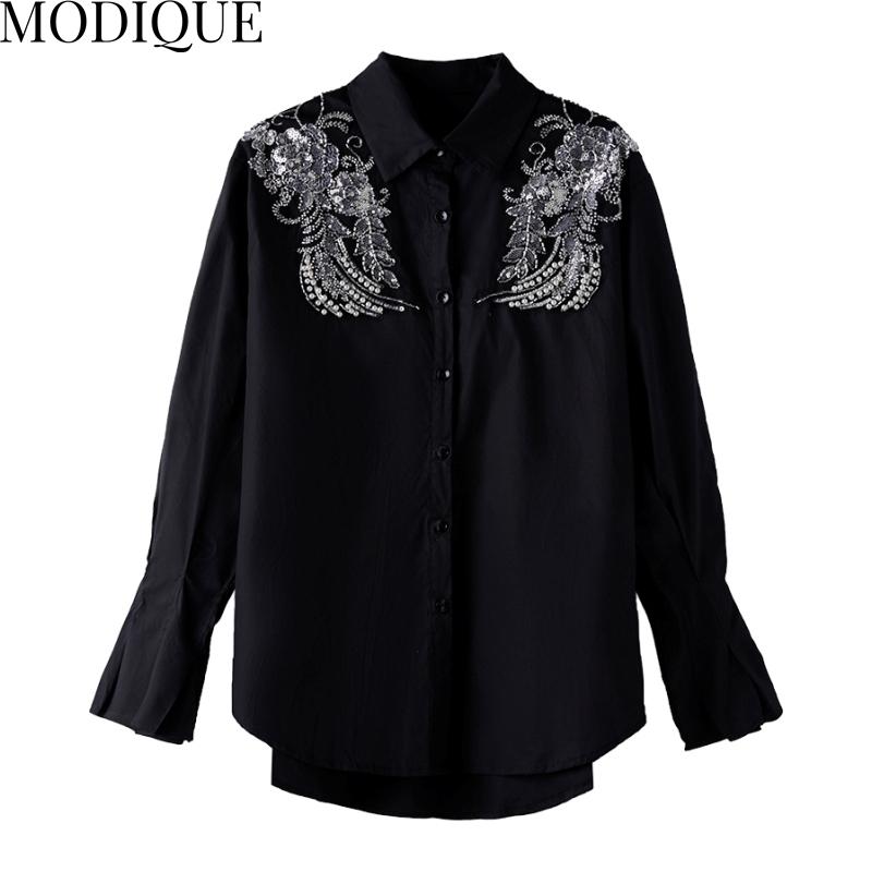MODIQUE весна лето плюс размер новые женские свободные винтажные шифоновые блузки с цветочным принтом рубашки пальто женские повседневные оверсайз топ с длинными рукавами футболка