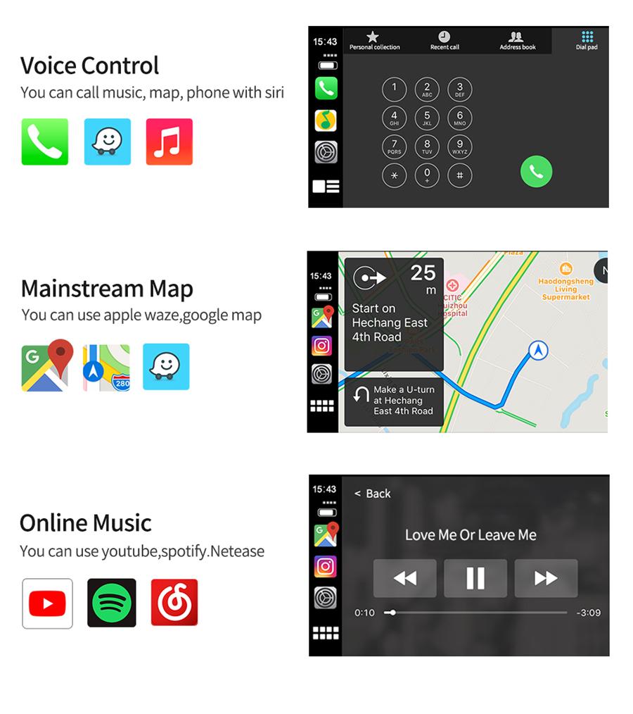 USB Carlinkit Адаптер-ключ для CarPlay для Android-автомобильного навигационного плеера