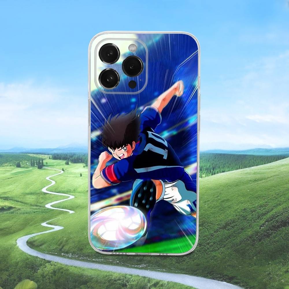C-Captains Anime T-Tsubasas Phone Case For iPhone 16,15,14,13,12,11 Pro,Max,Plus,X,XS,XR,SE,Mini Transparent Silicone Soft