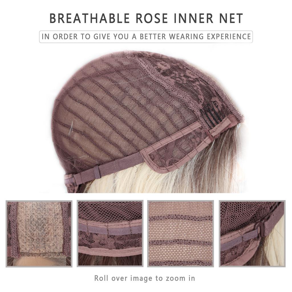 Straight Shoulder Length Bob Wigs Synthetic Natural Soft Hair Replacement Wigs For Women Girls For Daily Party Cosplay