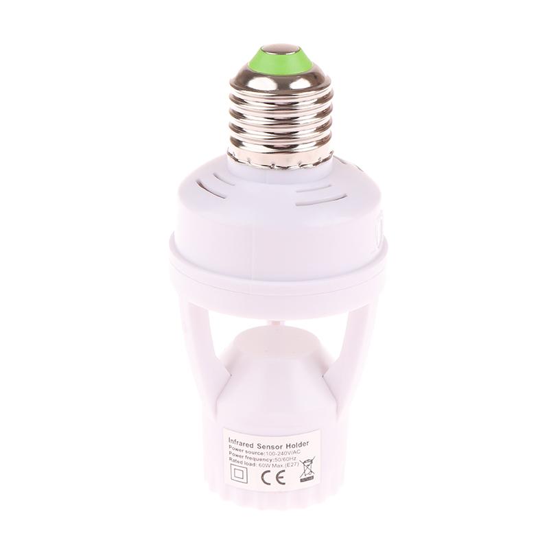 360 Degrees Human Induction Motion Sensor Lamp Socket Base Ac85-265V Delay Time Switch E27 Base Holder Socket Adapter Converter