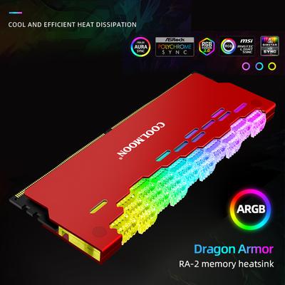 COOLMOON RA-2 Охладитель радиатора для оперативной памяти ПК ARGB Цветной теплораспределитель