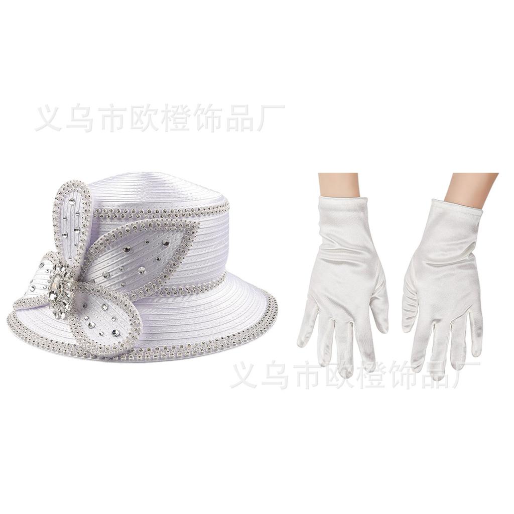European and American hot diamond versatile diamond racing hat sequined festival performance party carnival rhinestone wedding hat