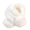 Real Rabbit Fur Scarf, Thickened Rex Rabbit Hair Big Ball Three-tube Japanese Scarf for Men and Women In Autumn and Winter, Keeping Women's Neck Warm