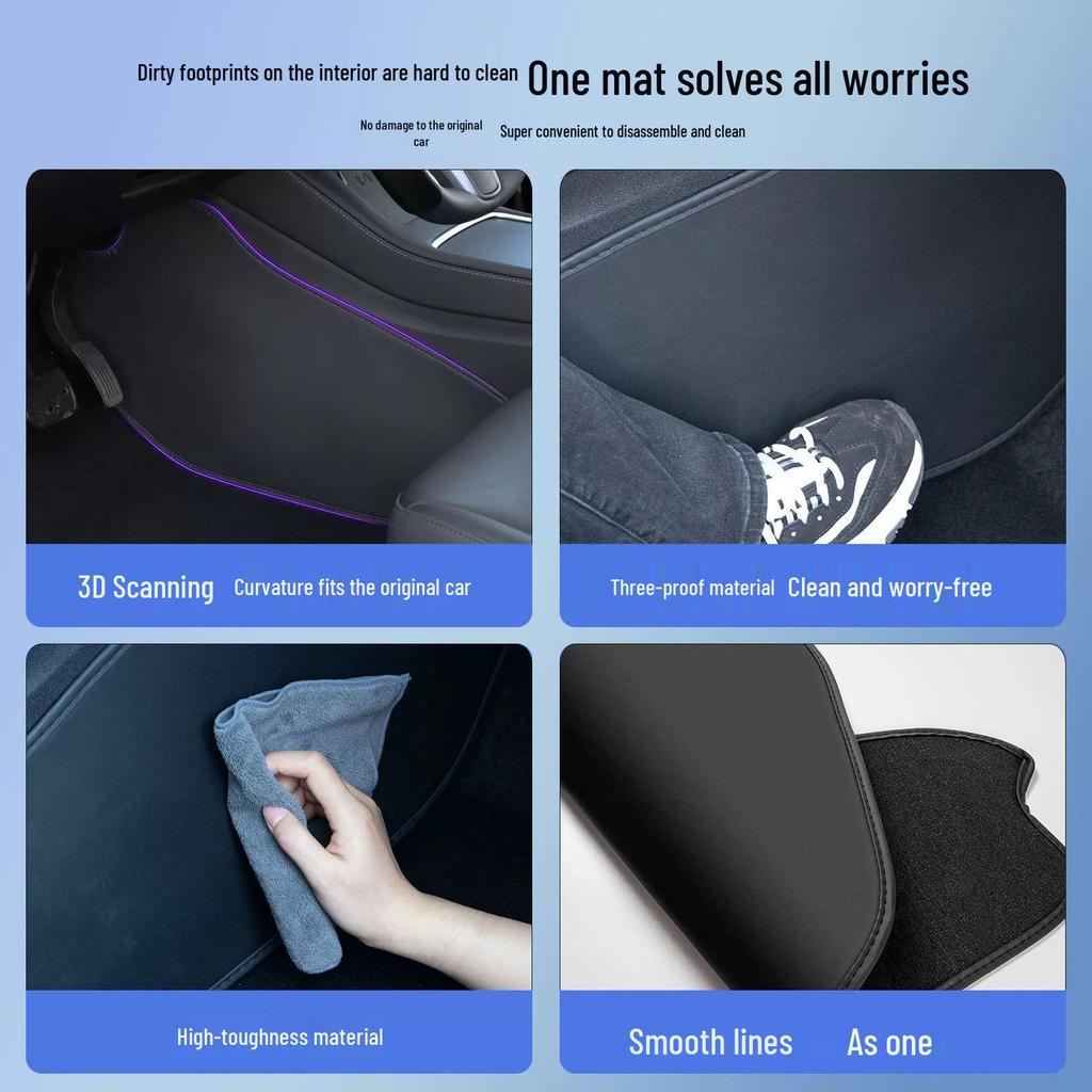 Боковые защитные коврики для пола автомобиля на центральную консоль Tesla Model Y/3