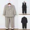 Boys' Suit British Gentleman Striped Suit Flower Boy Baby Birthday Dress Children's Host Piano Performance Outfit