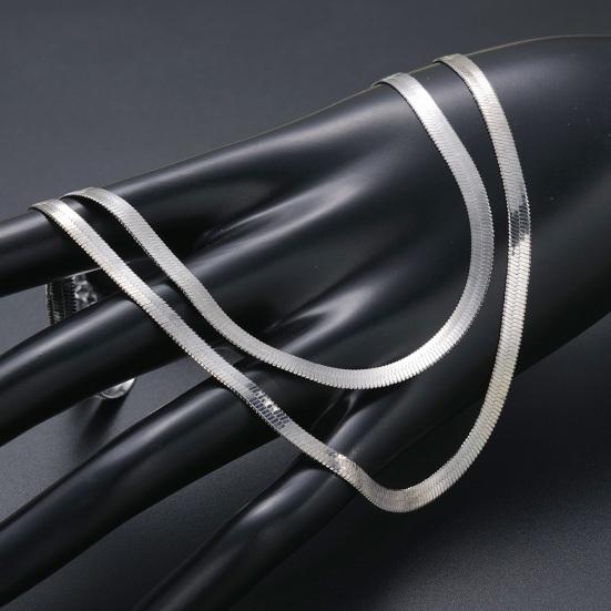 Женское колье-колье, многослойное плоское ожерелье со змеиной костью, регулируемая удлиненная цепочка-колье, ожерелье, ювелирные аксессуары