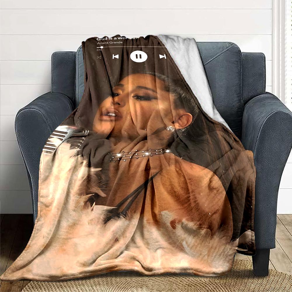 Ariana Grande'S Song Artwork Blanket Soft Throw Blanket For Home Bedroom Bed Sofa Travel Office Solid Christmas Blanket